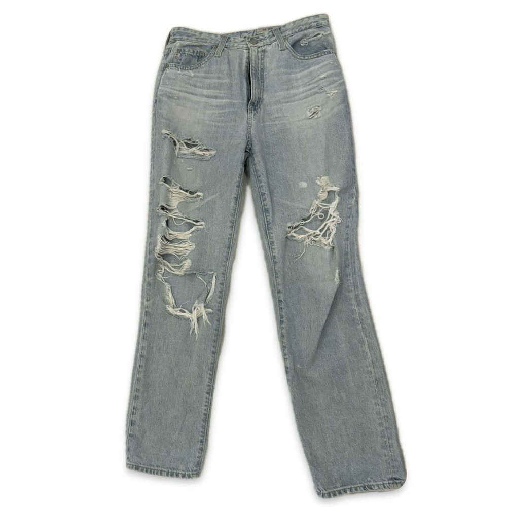CLOSET SALE | AG The Phoebe Mid Rise Boyfriend Fit Distressed Jeans Size 27R